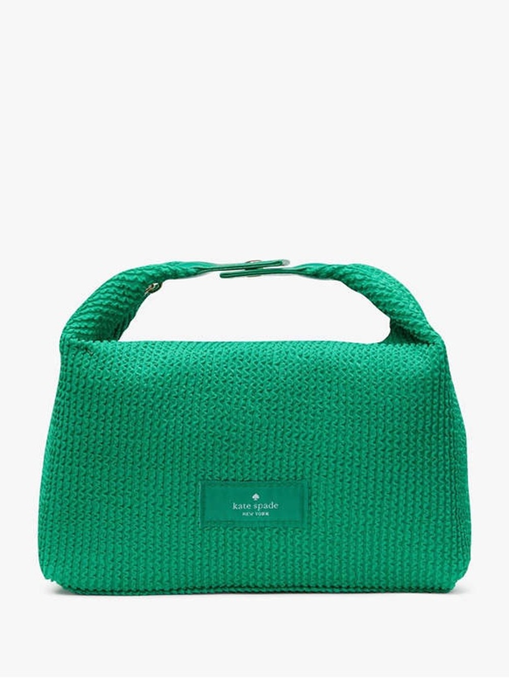 Kate Spade Textured Green Fabric Cosmetic Bag